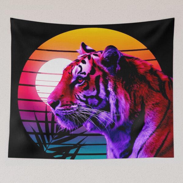 Item preview, Neon Tiger in the Sunset designed and sold by Exodoi.