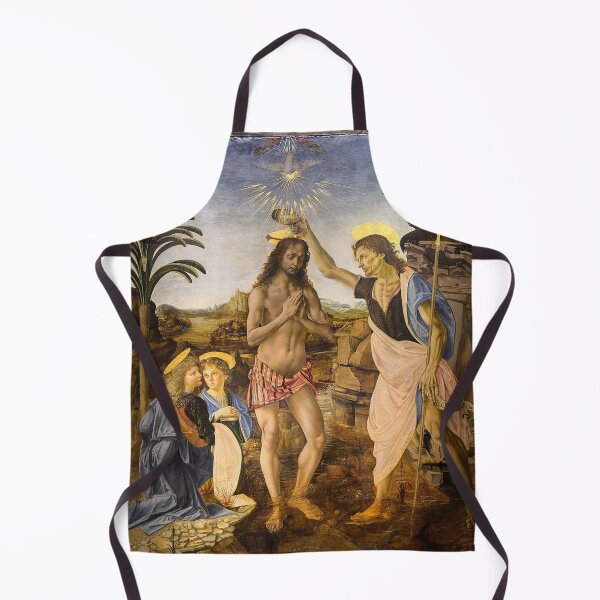 Item preview, The Baptism of Christ — Andrea del Verrocchio & Leonardo da Vinci (1475) designed and sold by Art Outlaws.