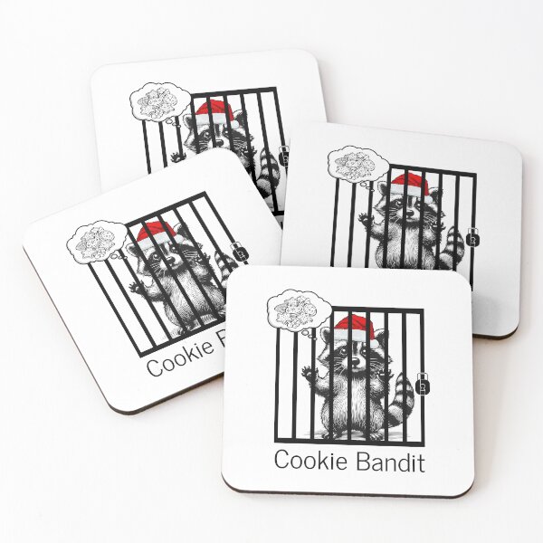 Item preview, Christmas Cookie Bandit Racoon Behind Bars Official Cookie Tester  designed and sold by Forevermore.