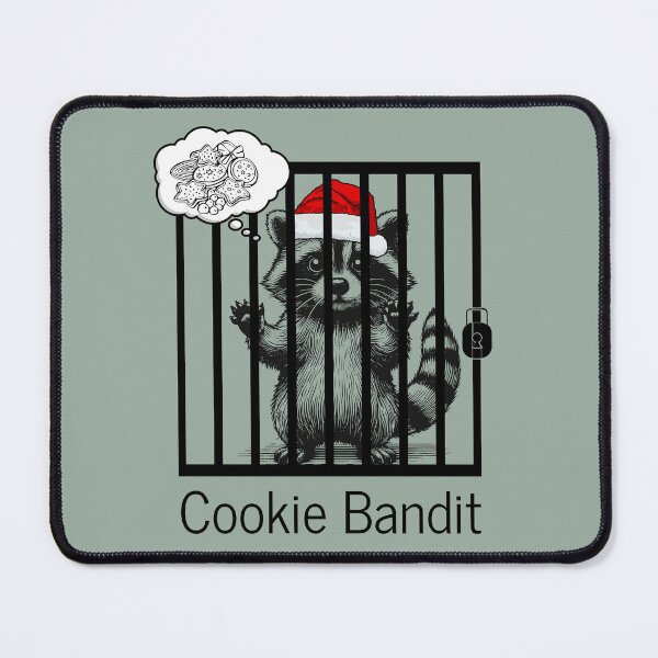 Item preview, Christmas Cookie Bandit Racoon Behind Bars Official Cookie Tester designed and sold by Forevermore.