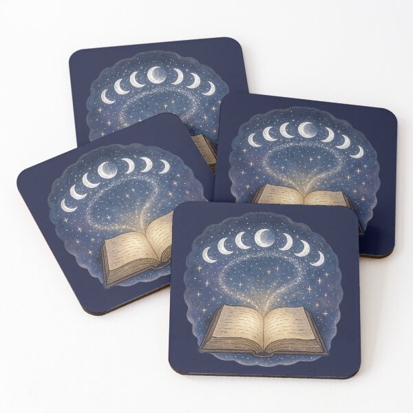 Item preview, Moon Ritual Spell Book | Witchy Lunar Phases Magical Sticker & Wall Art designed and sold by HerDreamCodes.