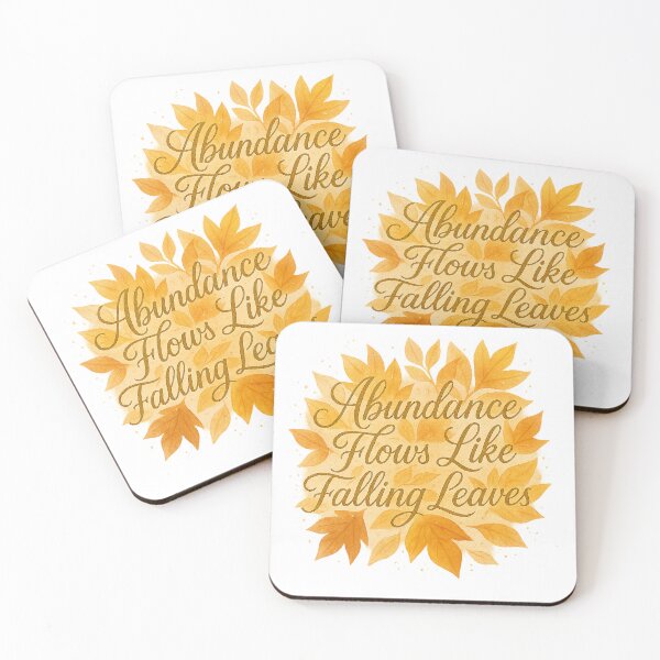 Item preview, Abundance Flows Like Falling Leaves | Fall Manifestation Quote Sticker & Wall Art | Fall Sticker | Autumn Sticker designed and sold by HerDreamCodes.