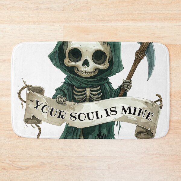 Artikelvorschau, Skelett your soul is mine, grüner Umhang, Sensenmann entworfen und verkauft von LiskoDesign.