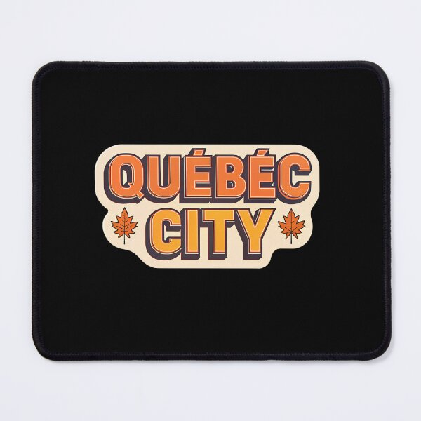 Item preview, Retro Québec City Text  – Vintage Canada Travel Badge designed and sold by VividOrganica.