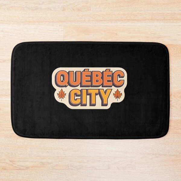 Item preview, Retro Québec City Text  – Vintage Canada Travel Badge designed and sold by VividOrganica.