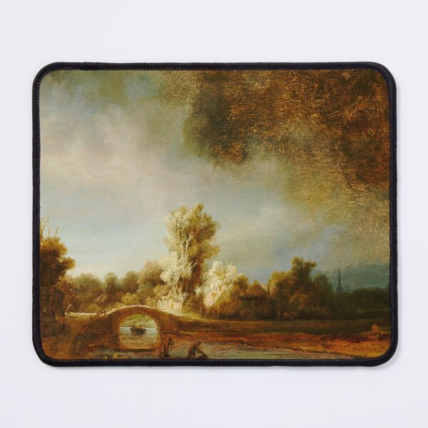 Item preview, Landscape with a Stone Bridge (Rembrandt, c.1638) designed and sold by UBU-space.