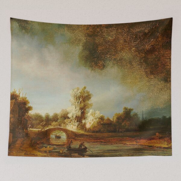 Item preview, Landscape with a Stone Bridge (Rembrandt, c.1638) designed and sold by UBU-space.