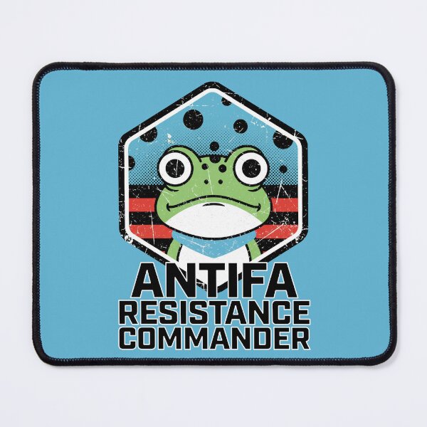 Item preview, Antifa Resistance Commander Frog Emblem - Portland Protest Icon designed and sold by 3MillsDesign.