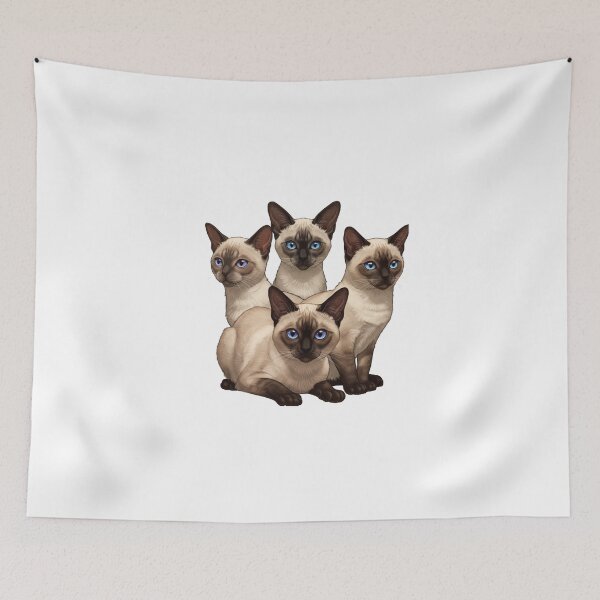 Item preview, My Dear Friends, Merry Christmas,Siamese, Burmese, Japanese Bobtail Cat designed and sold by chipmuckdesignn.