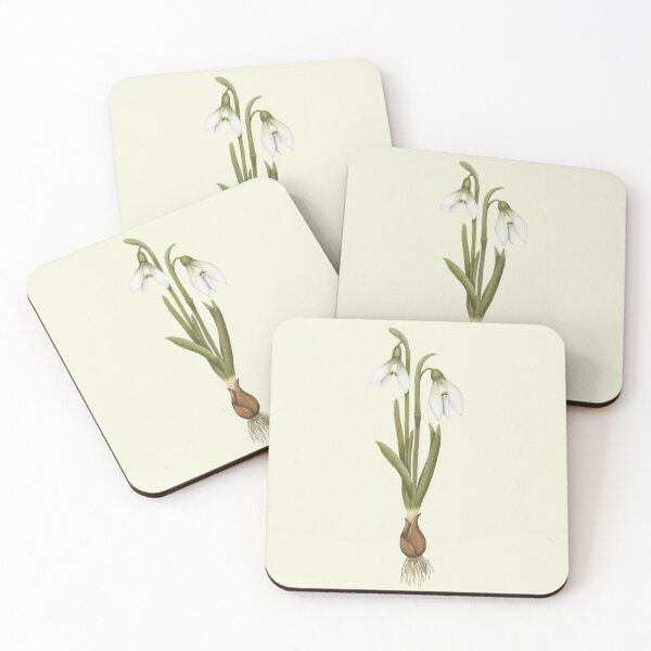 Item preview, Snowdrop Flower Botanical Art - Winter Bloom Print designed and sold by Fiurdelin.
