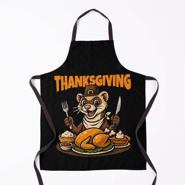 Item preview, Ferret Enjoying Thanksgiving Dinner designed and sold by Ghost on Toast.