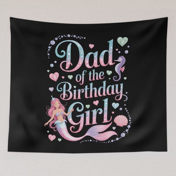 Item preview, Dad of the mermaid Birthday Girl designed and sold by BuxomBabe21.