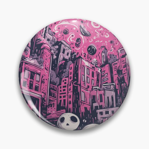 Item preview, Haunted Cityscape with Ghostly Figures designed and sold by weirdfishes123.