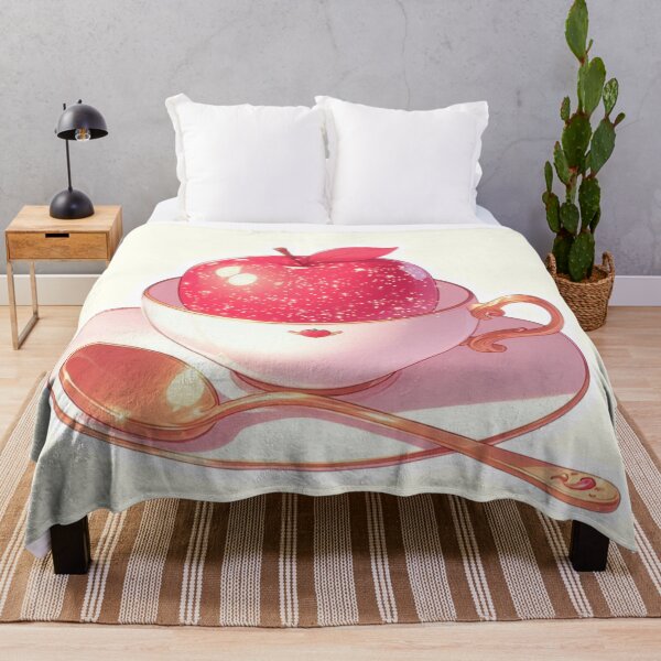 Item preview, Golden Tea Time with Apple – Soft Anime-Inspired Illustration designed and sold by Sugar Wisdom .