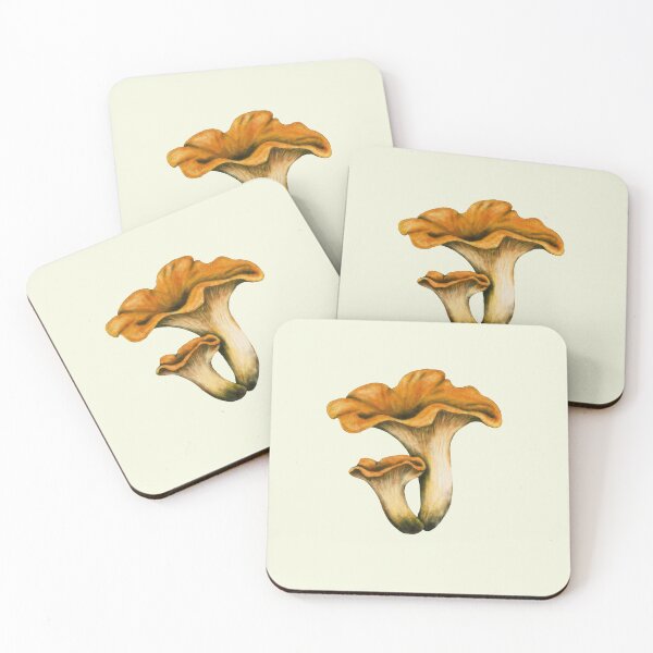 Item preview, Chanterelle Mushroom Botanical Art - Golden Fungi Print designed and sold by Fiurdelin.