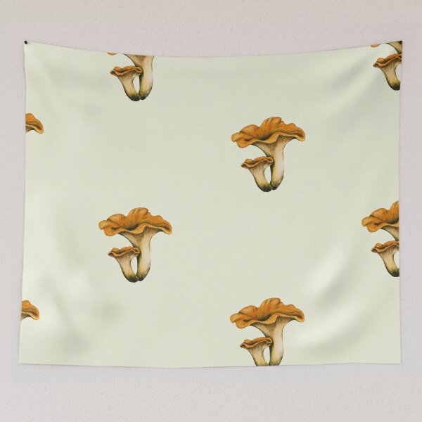 Item preview, Chanterelle Mushroom Botanical Art - Golden Fungi Print designed and sold by Fiurdelin.