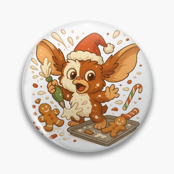 Item preview, Gremlin style Gingerbread Icing Disaster — Cute Christmas Chaos designed and sold by BadaBingBear.
