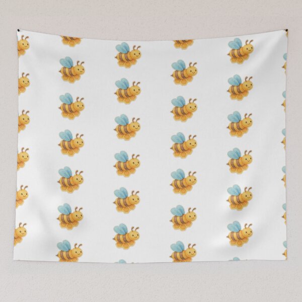 Item preview, Bee with blue wings and honeycomb pattern isolated on transparent background, AI generated designed and sold by dvoevnore.