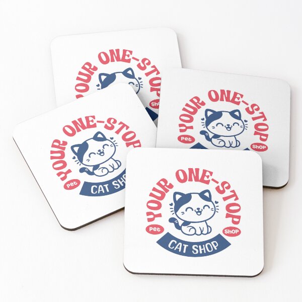 Item preview, Your One-Stop Cat Shop — Cute Pet Store Cat Logo Design for Animal Lovers designed and sold by Graphic Botique.