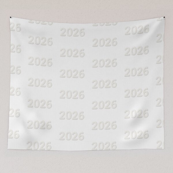 Item preview, New year 2026 numbers in white isolated on transparent background, AI Generated designed and sold by dvoevnore.