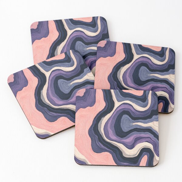 Item preview, Dreamy Coral and Indigo Marble Flow designed and sold by weirdfishes123.