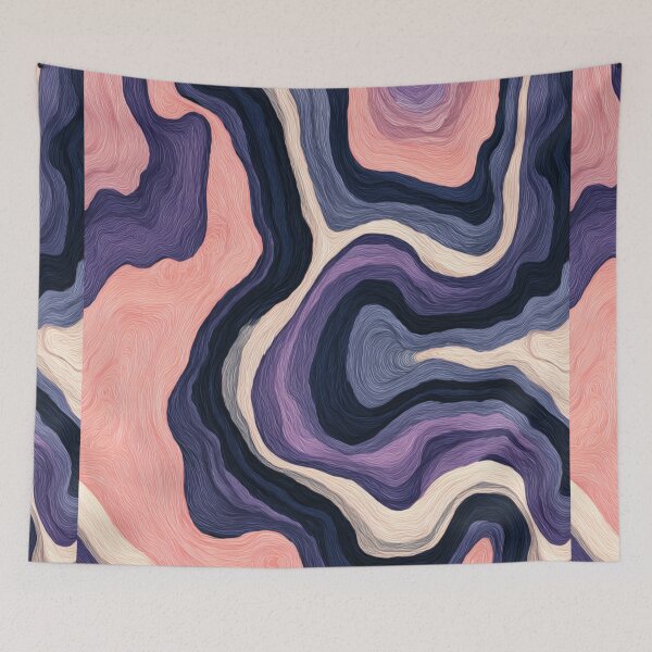 Item preview, Dreamy Coral and Indigo Marble Flow designed and sold by weirdfishes123.