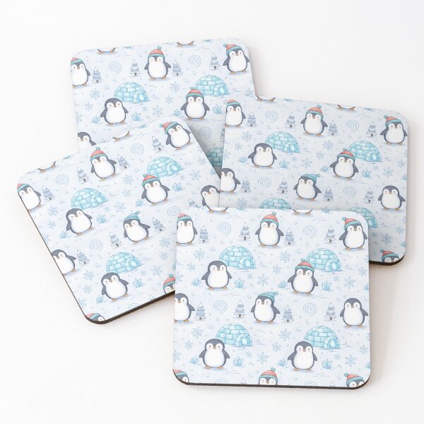 Item preview, Adorable Winter Penguins and Igloos designed and sold by Mary Spencer.