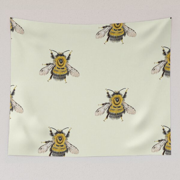 Item preview, Bumblebee Botanical Art - Pollinator Insect Print designed and sold by Fiurdelin.