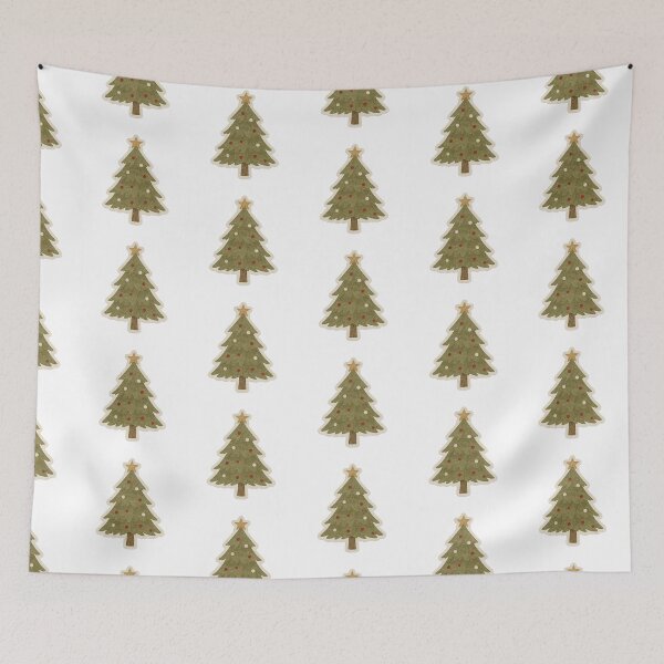 Item preview, Christmas tree icon with star on top and red ornaments, isolated PNG, AI generated designed and sold by dvoevnore.