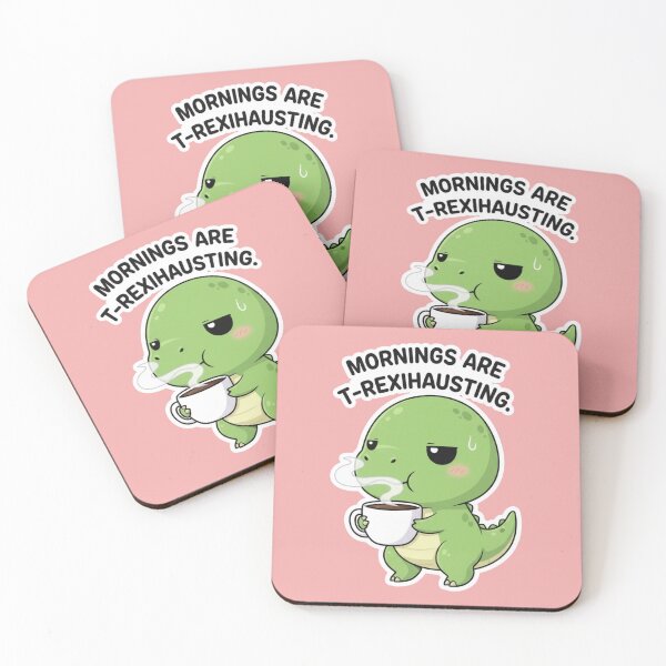 Item preview, Mornings Are Trexihausting Cute Dinosaur Pun Funny Coffee T Rex Tired Dino Gift designed and sold by bvdesignart.