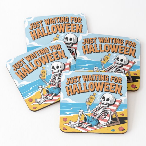Item preview, Funny Skeleton SPF 666 Just Waiting For Halloween designed and sold by RDRdesign.
