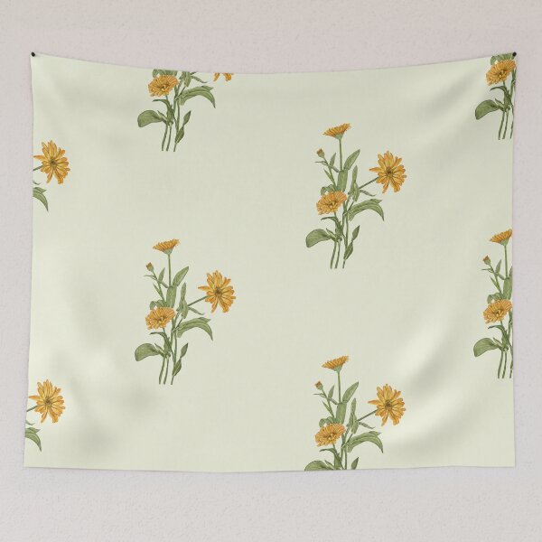 Item preview, Calendula Flower Botanical Art - Marigold Garden Print designed and sold by Fiurdelin.