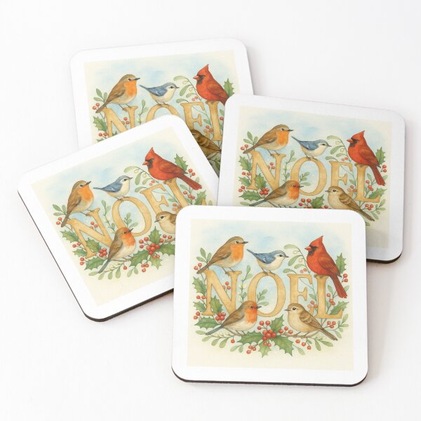 Item preview, Noel Birds - Watercolor Christmas Illustration designed and sold by Ronne&Babra.