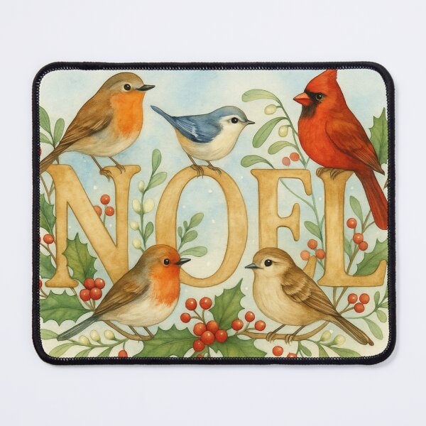 Item preview, Noel Birds - Watercolor Christmas Illustration designed and sold by Ronne&Babra.