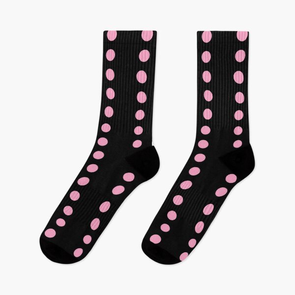 Item preview, Pink Line Polka Dots on Black  designed and sold by POLKAIWERX.