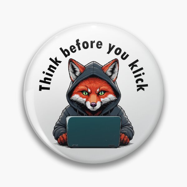 Item preview, Think before you click - Cyber Security designed and sold by HandicraftArt.