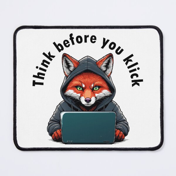 Item preview, Think before you click - Cyber Security designed and sold by HandicraftArt.