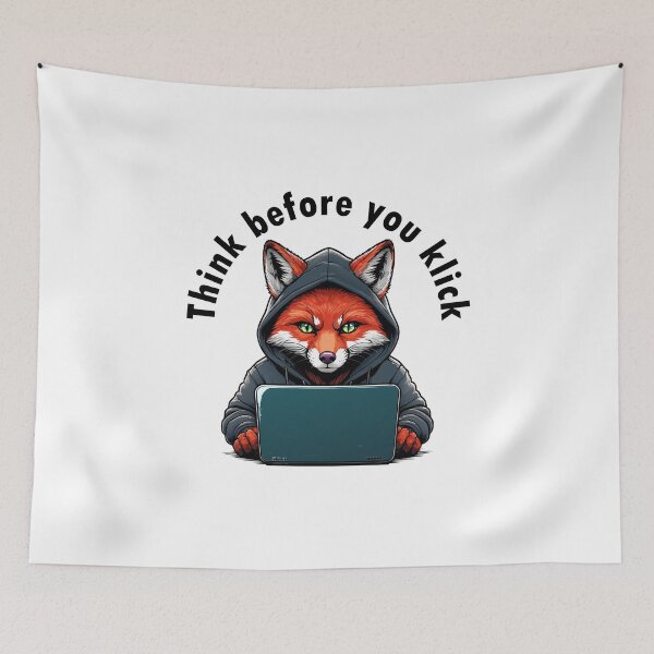 Item preview, Think before you click - Cyber Security designed and sold by HandicraftArt.