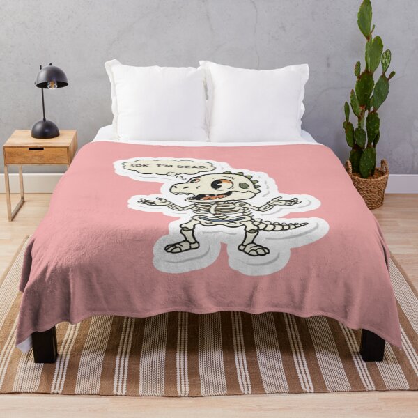Item preview, IDK Im Dead Funny Dinosaur Skeleton Fossil T Rex Meme Vintage Retro Humorous Gift designed and sold by bvdesignart.