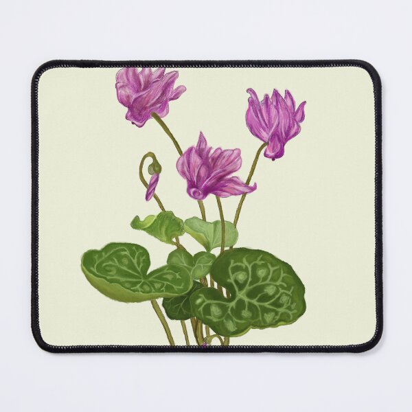 Item preview, Cyclamen Flower Botanical Art - Houseplant Print designed and sold by Fiurdelin.