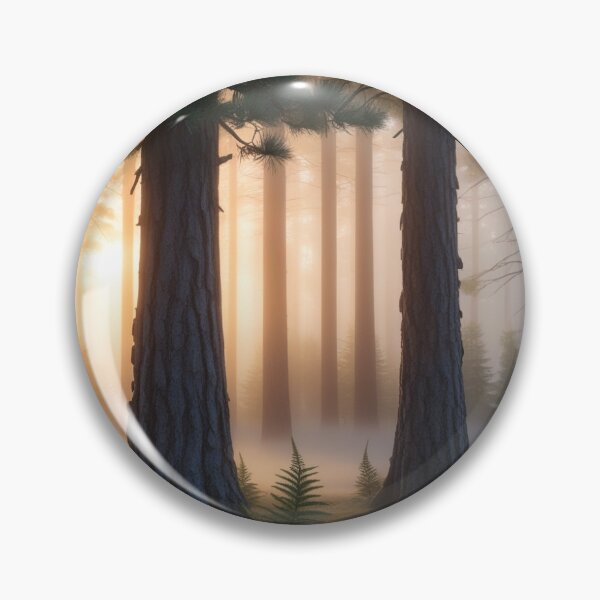 Item preview, Misty Pine Forest at Dawn with Warm Sunlight designed and sold by The Natural Image.