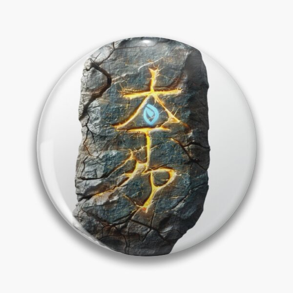 Item preview, Elemental Rune of Nature – Glowing Stone Symbol designed and sold by AlexLineArt.