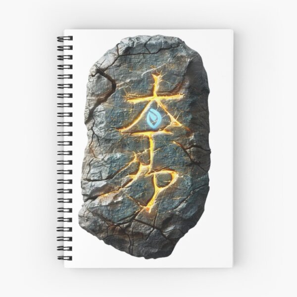 Item preview, Elemental Rune of Nature – Glowing Stone Symbol designed and sold by AlexLineArt.