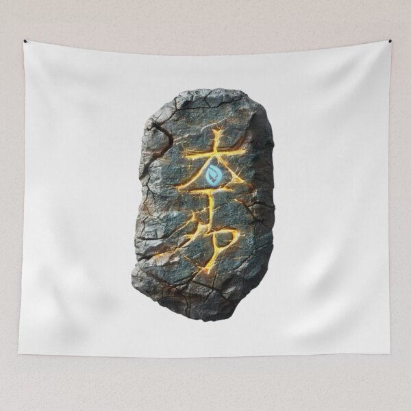 Item preview, Elemental Rune of Nature – Glowing Stone Symbol designed and sold by AlexLineArt.