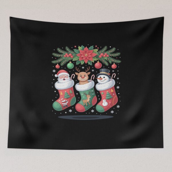 Item preview, three Santa Elf Reindeer Chickens in Xmas designed and sold by DrewLeuschke.