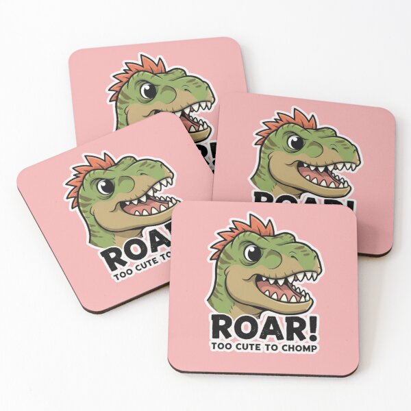 Item preview, ROAR Too Cute To Chomp Fierce But Adorable Dinosaur T Rex Head Cartoon Funny Dino Gift designed and sold by bvdesignart.