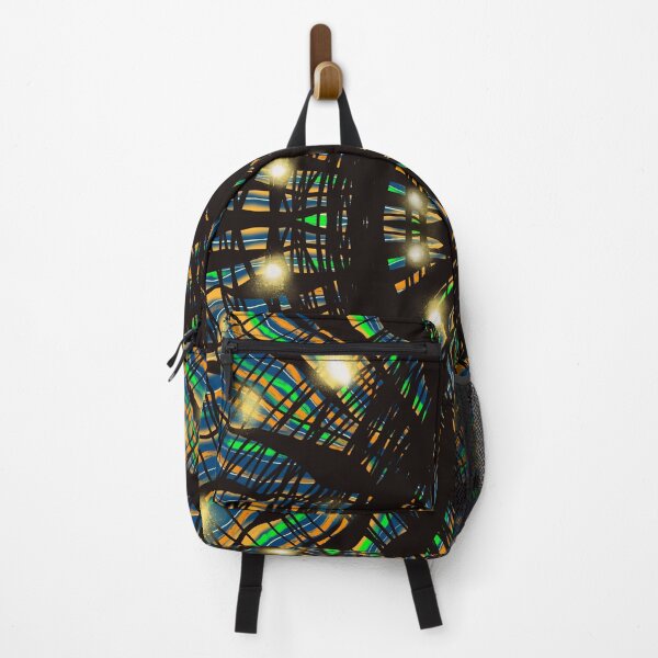 Item preview, Radiant Rainbow Wave Mandala: Symmetrical Neon Glow Abstract Pattern designed and sold by Vikiink.