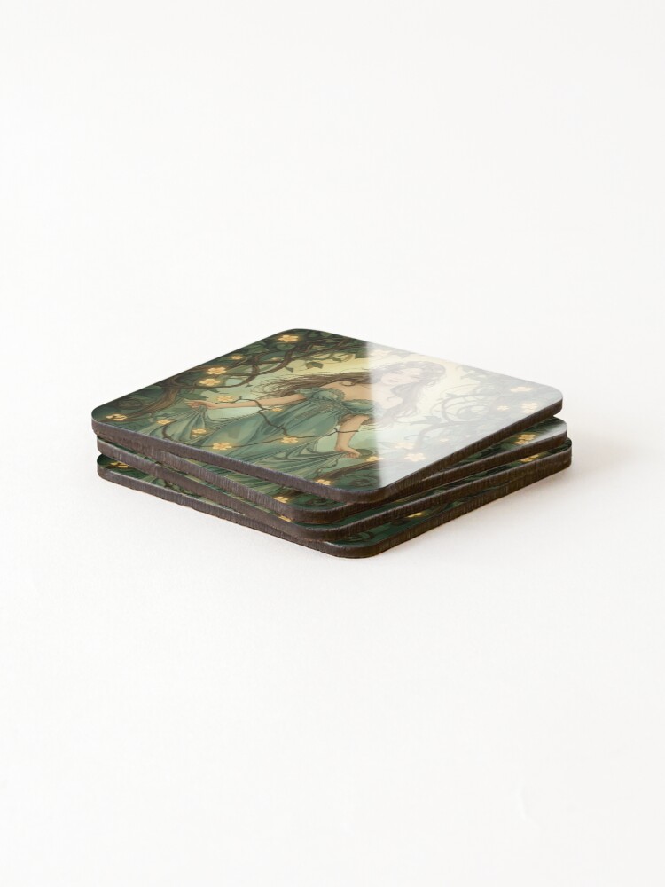 Thumbnail 4 of 5, Coasters (Set of 4), Floral Ascendancy designed and sold by AbstractAnom.