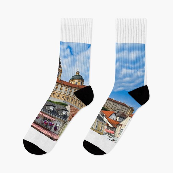 Item preview, Old town and Melk Abbey Monastery in Wachau valley, Austria designed and sold by goceris.