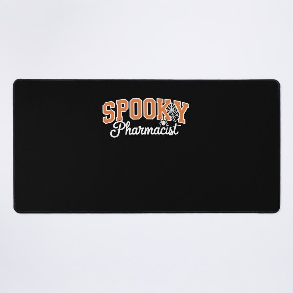Item preview, Spooky Pharmacist Halloween Spider Varsity Orange Letters designed and sold by AmparoBoyle.